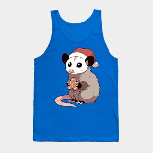 Christmas possum with gingerbread man Tank Top